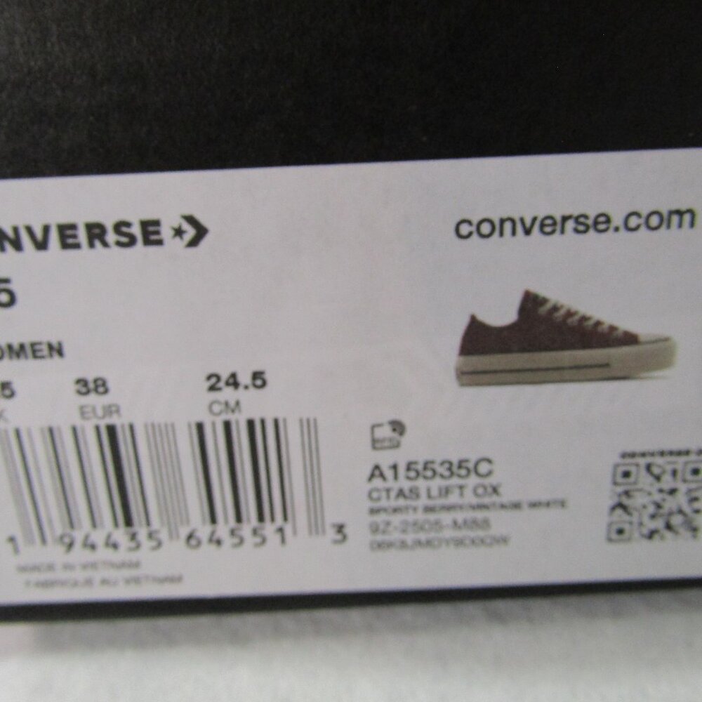 CONVERSE FLORAL PATCHWORK BERRY 7.5 - Picture 7 of 7